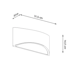 Wandleuchte Weiß Keramik 31,5 cm Up Down bemalbar G9