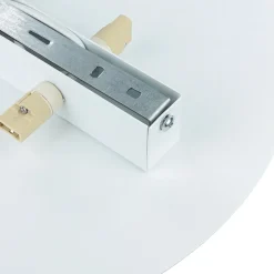 Wandleuchte Weiß Metall Ø 40 cm rund flach Modern