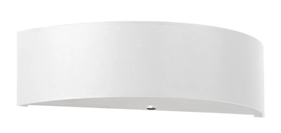 Wandleuchte Weiß Stoff Glas 45 cm Up Down Modern 2x E27