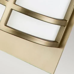 Wandleuchte 2x E27 in Messing Creme Glas Metall SHOJI