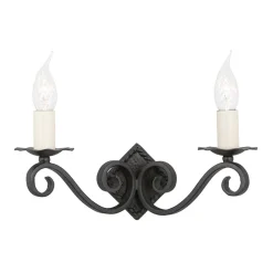 Wandleuchter CAMELOT 5 Schwarz Schmiedeeisen 2xE14