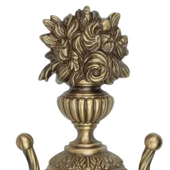 Wandleuchter 2-flmg Weiß aus Echt-Messing