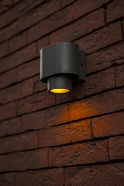 Wandspot Anthrazit Aluminium H:10 cm IP44 GU10 flexibel