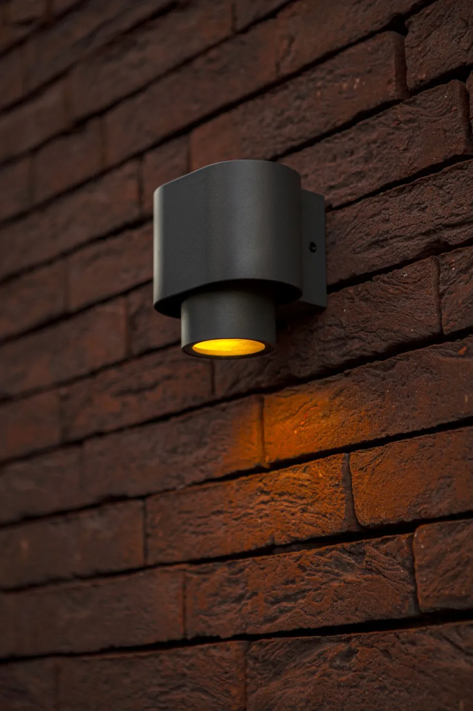 Wandspot Anthrazit Aluminium H:10 cm IP44 GU10 flexibel