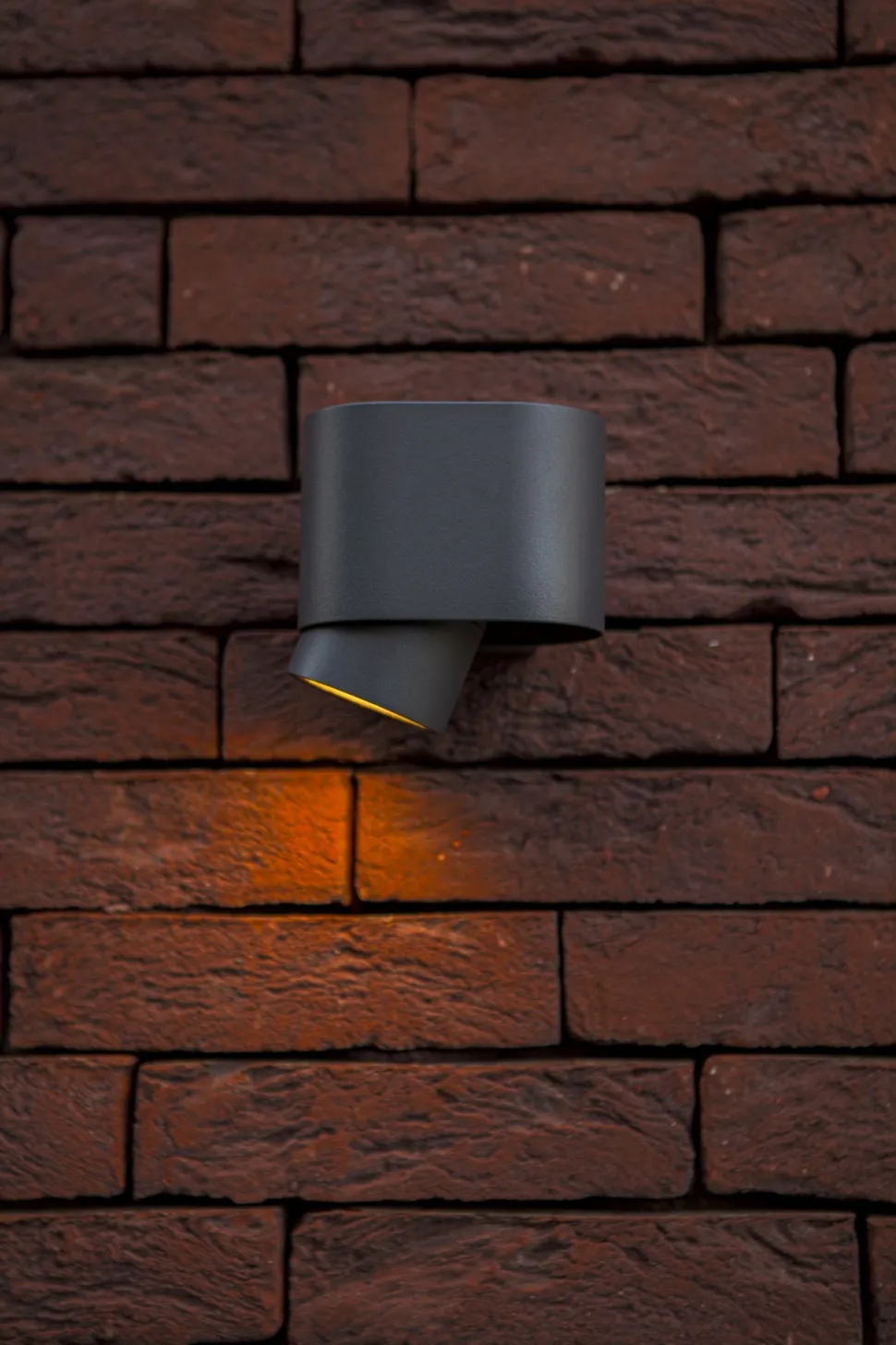 Wandspot Anthrazit Aluminium H:10 cm IP44 GU10 flexibel