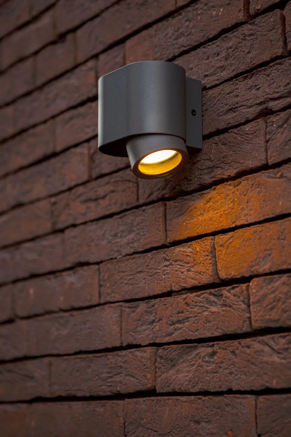 Wandspot Anthrazit Aluminium H:10 cm IP44 GU10 flexibel