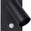 Wandspot Bewegungsmelder flexibel Schwarz GU10 H:15 cm