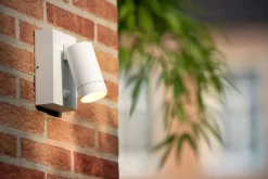 Wandspot Bewegungsmelder flexibel Weiß GU10 H:15 cm