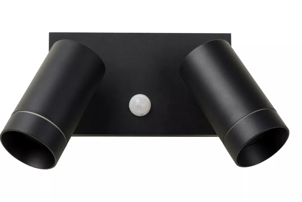 Wandspot Bewegungsmelder flexibel Schwarz GU10 B:18 cm