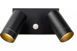 Wandspot Bewegungsmelder flexibel Schwarz GU10 B:18 cm