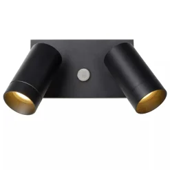 Wandspot Bewegungsmelder flexibel Schwarz GU10 B:18 cm