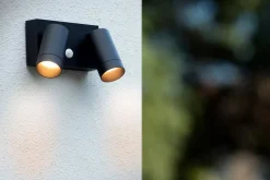 Wandspot Bewegungsmelder flexibel Schwarz GU10 B:18 cm