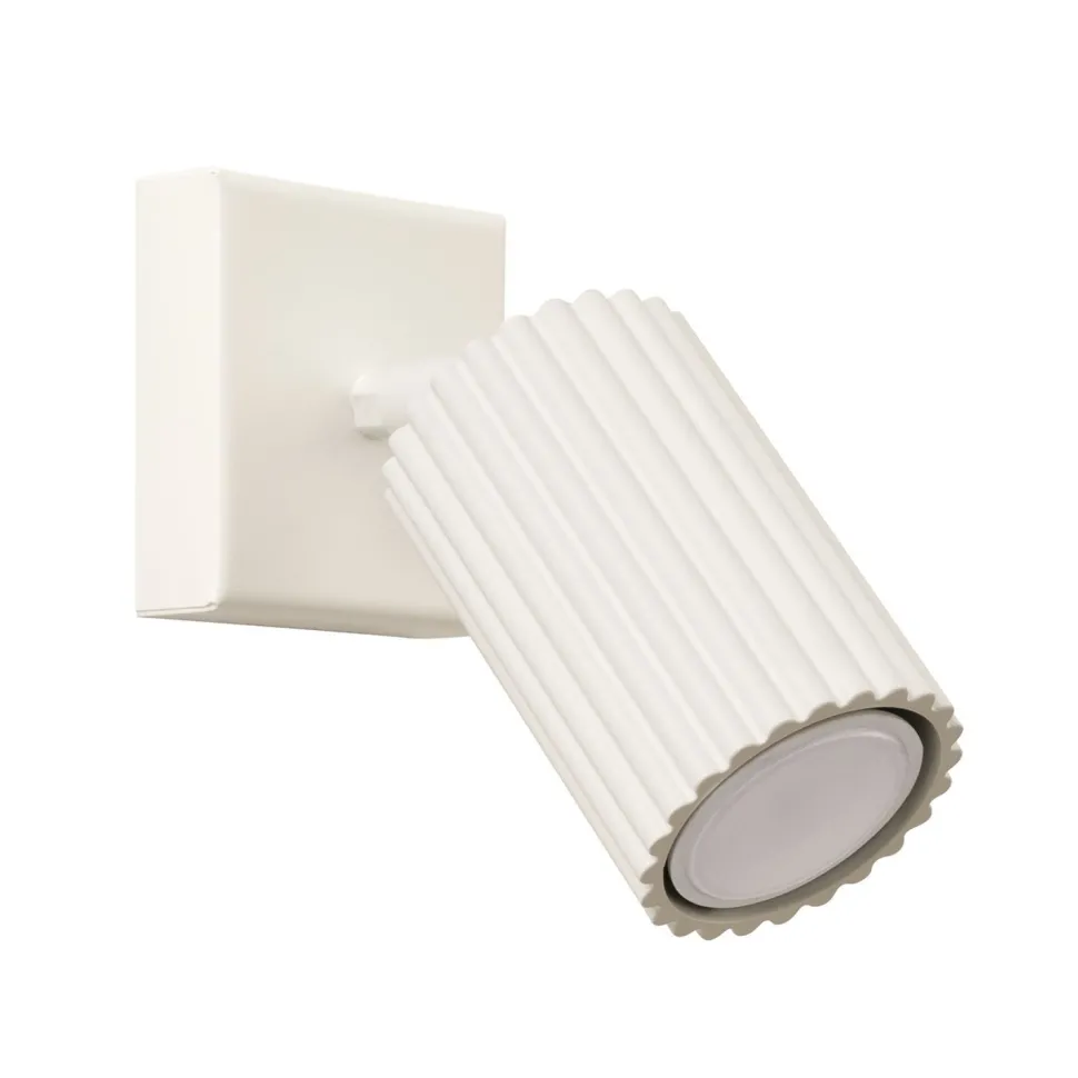 Wandspot GU10 B: 8 cm klein in Creme aus Aluminium