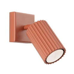 Wandspot GU10 B: 8 cm klein Rot schwenkbar Modern Aluminium