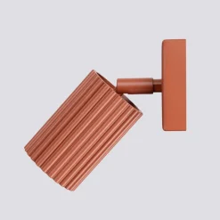 Wandspot GU10 B: 8 cm klein Rot schwenkbar Modern Aluminium