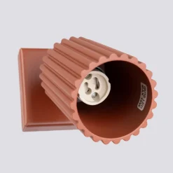 Wandspot GU10 B: 8 cm klein Rot schwenkbar Modern Aluminium