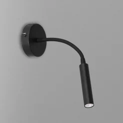 Wandspot Metall G9 akzentuiert T:35 cm Flexarm Schwarz