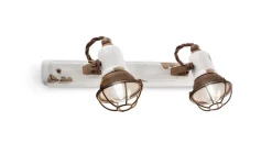 Wandspot Metall Keramik B: 41 cm E14 2-flammig