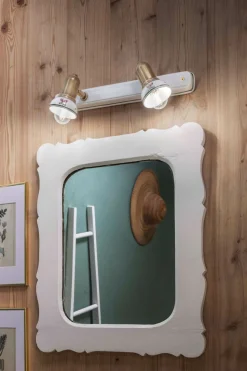 Wandspot Metall Keramik E14 verstellbar 2-flammig