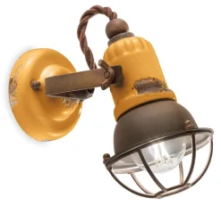 Wandspot Metall Keramik verstellbar E14 Vintage Design