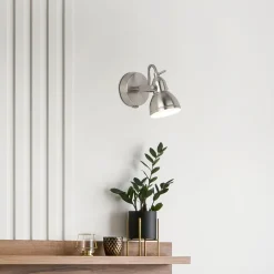 Wandspot Metall verstellbar GU10 bis 50 W in Silber