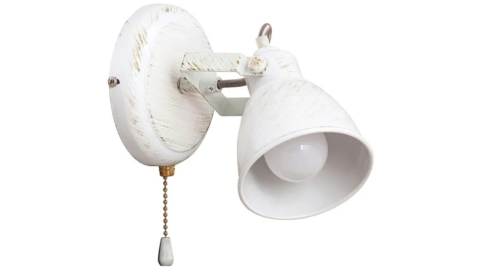 Wandspot mit Schalter Shabby Chic E14 flexibel
