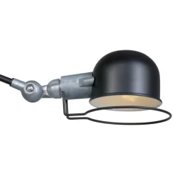 Wandspot mit Stecker in Schwarz Silber E14 flexibel