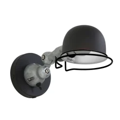 Wandspot mit Stecker in Schwarz Silber T:29 cm flexibel
