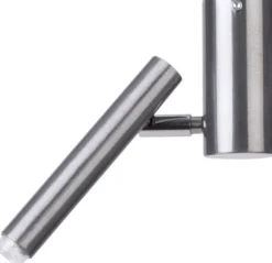 Wandspot Silber Metall flexibel G9 Zylinder akzentuiert