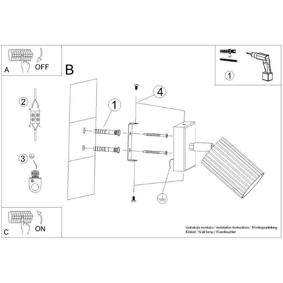 Wandspot Weiß B: 8 cm klein schwenkbar Modern GU10