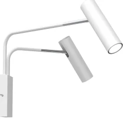 Wandspot Weiß Grau Chrom Metall GU10 B:60 cm flexibel