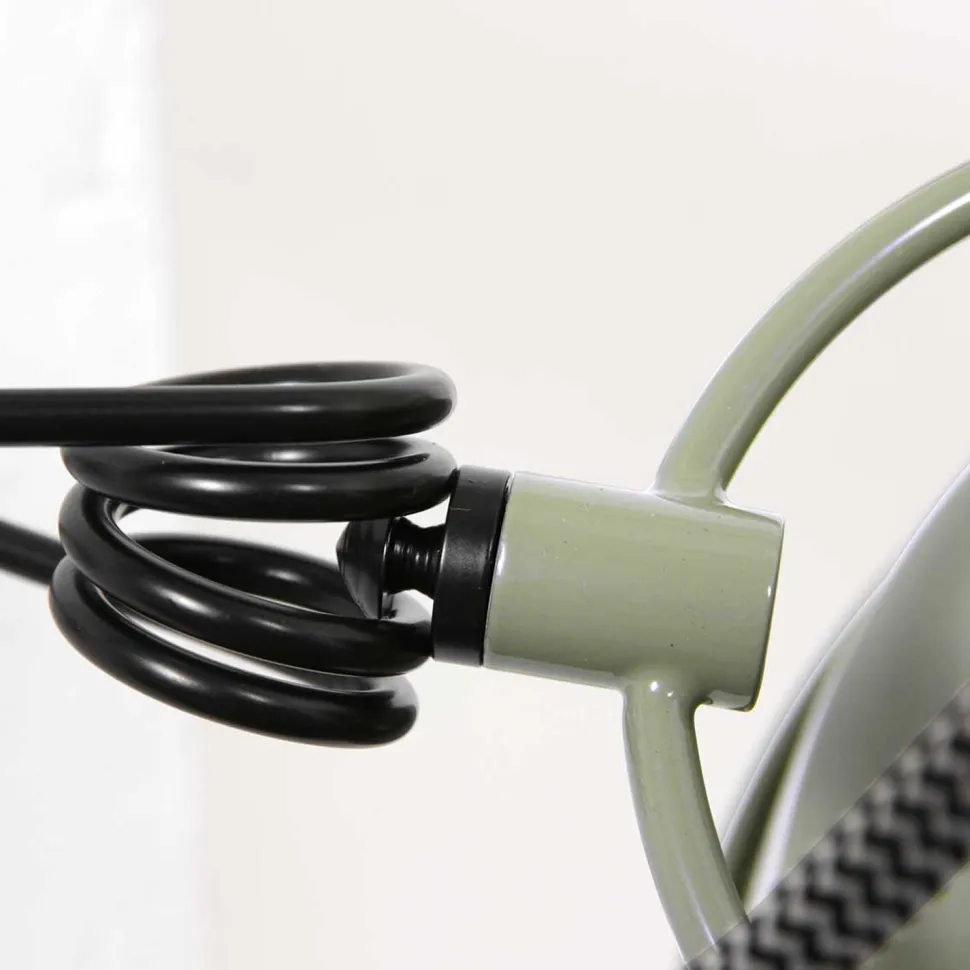 Wandstrahler mit Stecker Grün Weiß T:36 cm E27 flexibel