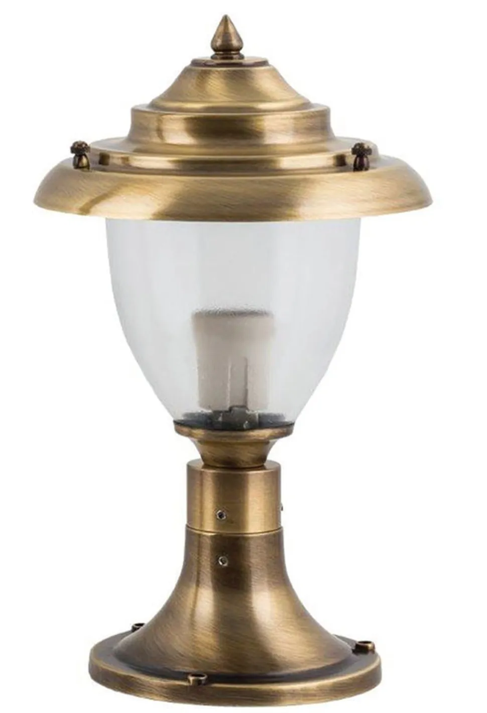 Wegbeleuchtung Garten aus Messing Glas H:34cm