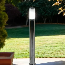 Wegbeleuchtung in Chrom aus Messing E27 65cm hoch