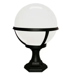 Wegbeleuchtung Schwarz Weiß Kugel Schirm H:42cm