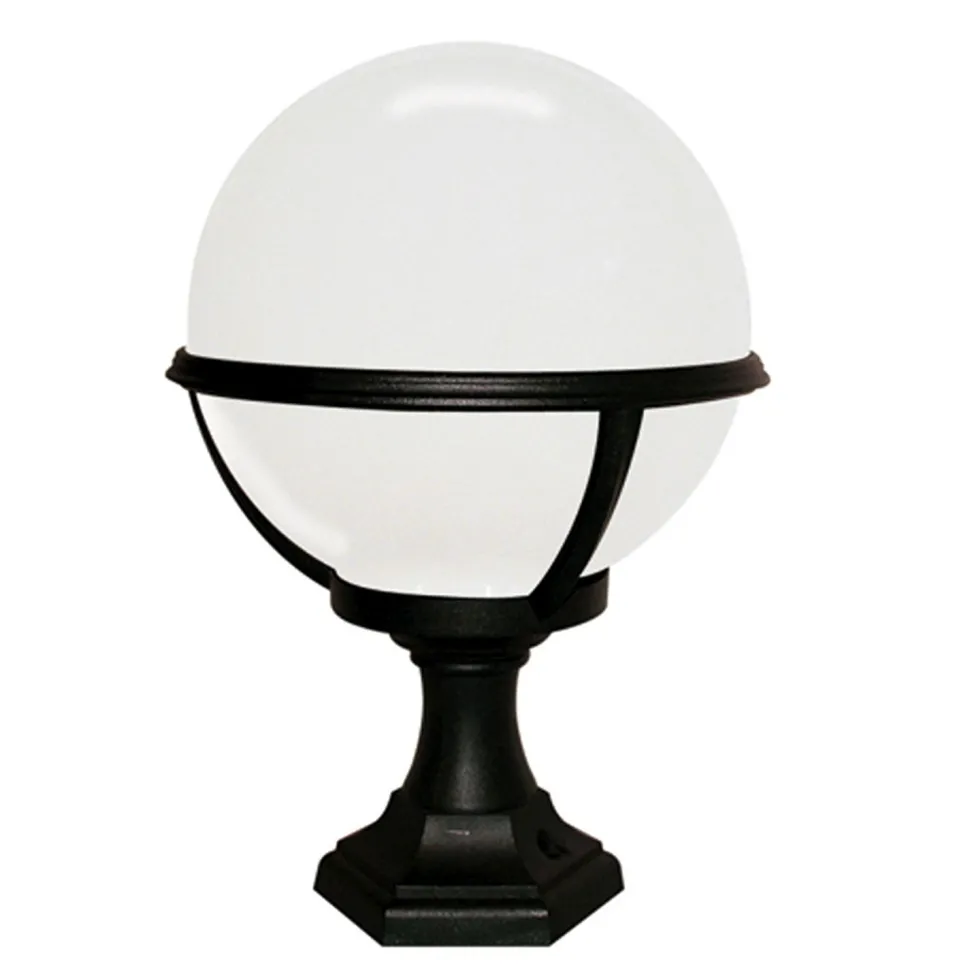 Wegbeleuchtung Schwarz Weiß Kugel Schirm H:42cm