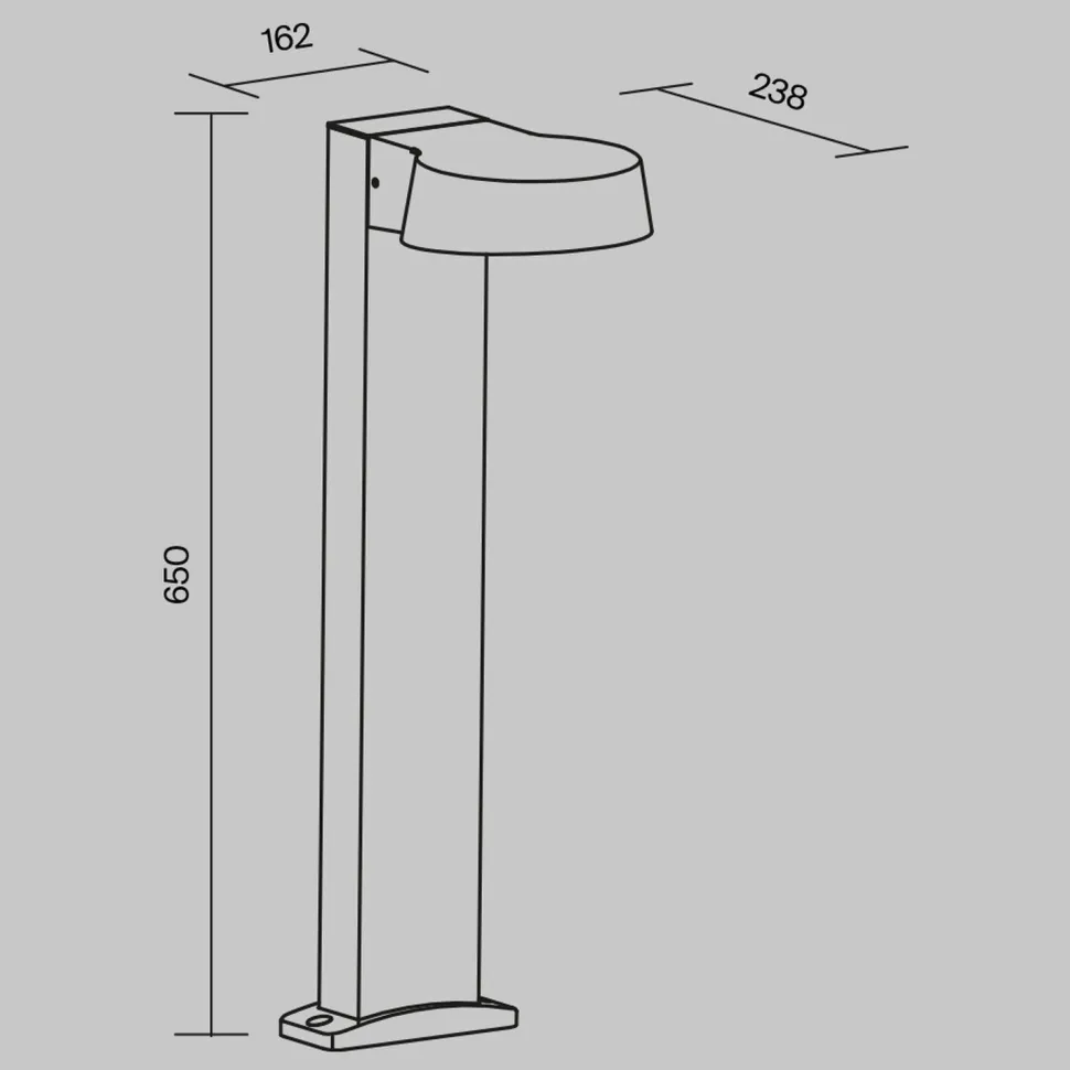 Wegeleuchte Aluminium Glas LED IP54 65 cm Graphit URSA