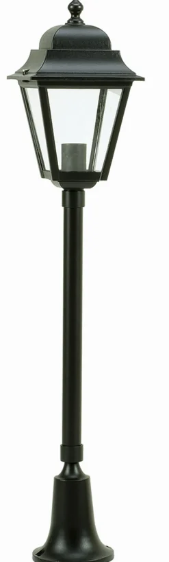 Wegeleuchte außen E27 79cm IP44 Schwarz Rustikal