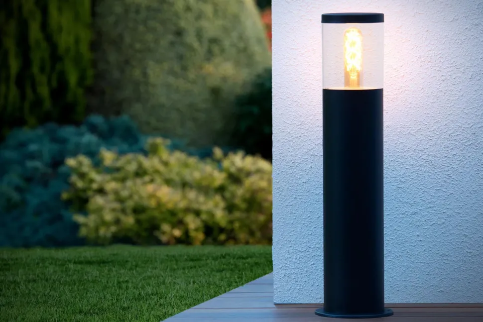 Wegeleuchte Außen Stahl Schwarz IP44 E27 49 cm Garten