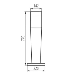 Wegeleuchte Garten 77 cm Grau Weiß IP44 blendarm