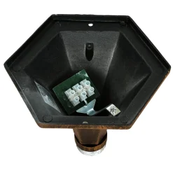 Wegeleuchte Garten E27 111 cm in Schwarz Kupfer Rustikal