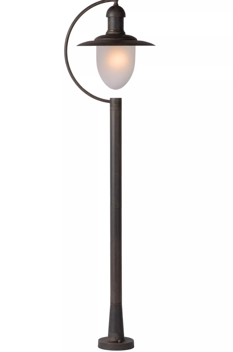 Wegeleuchte Glas Metall Rostbraun IP44 Garten 110 cm