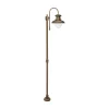 Wegeleuchte IP44 in Bronze Antik E27 210 cm Glas Messing