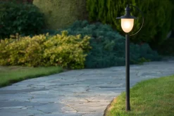 Wegeleuchte IP44 Metall Glas Schwarz 110 cm Garten