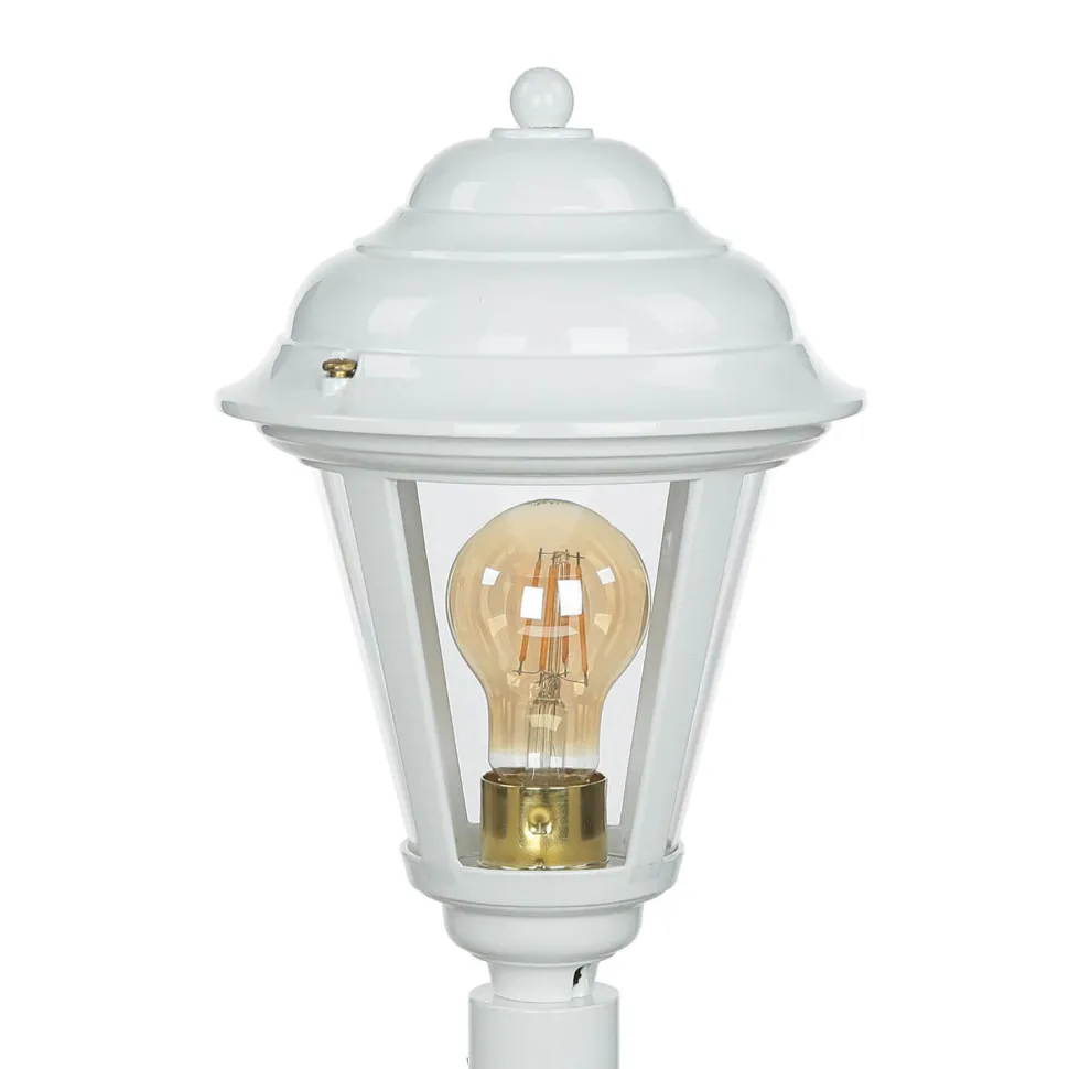 Wegeleuchte Messing massiv Weiß 100 cm Rustikal Garten