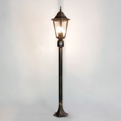 Wegeleuchte mit Bewegungsmelder in Schwarz Kupfer