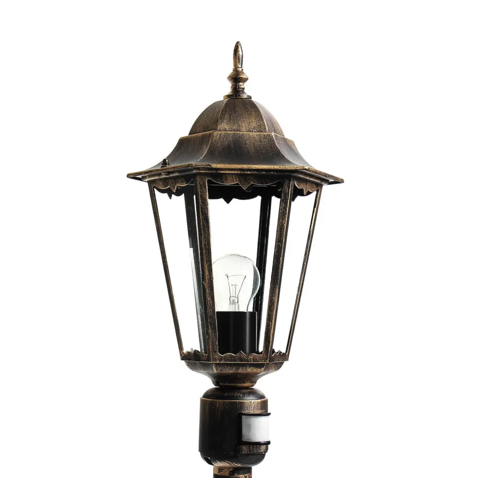 Wegeleuchte mit Bewegungsmelder in Schwarz Kupfer