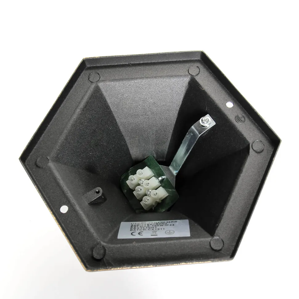 Wegeleuchte mit Bewegungsmelder in Schwarz Kupfer