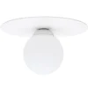 Weiße Deckenlampe Glas Metall E27 rund Ø20 cm blendarm