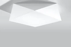 Weiße Deckenlampe LYNNDIE B:50cm geometrisch blendarm